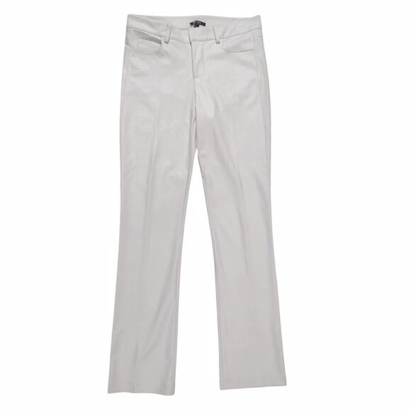 GRAYSE Faux Suede Shimmer Stretch Pants Size S Winter White Low Rise Jean Style - Picture 1 of 13